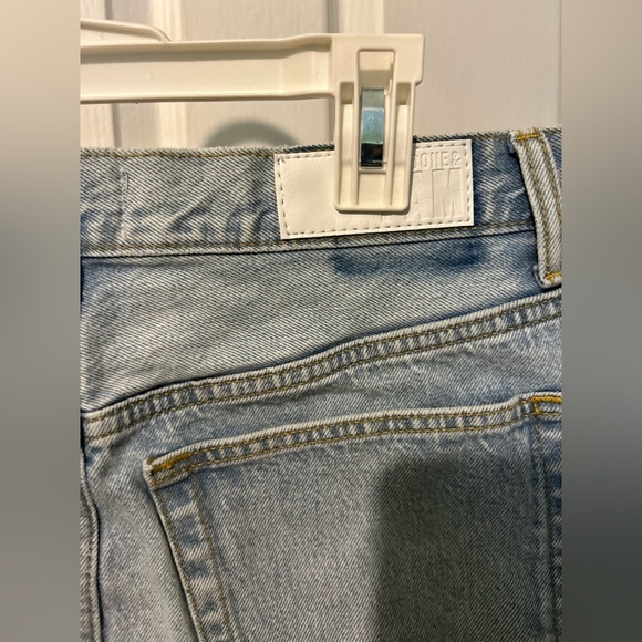 RE/DONE & PAM Mid Rise Wrap Jean Skirt Maliblue Size 27 - Picture 2 of 16